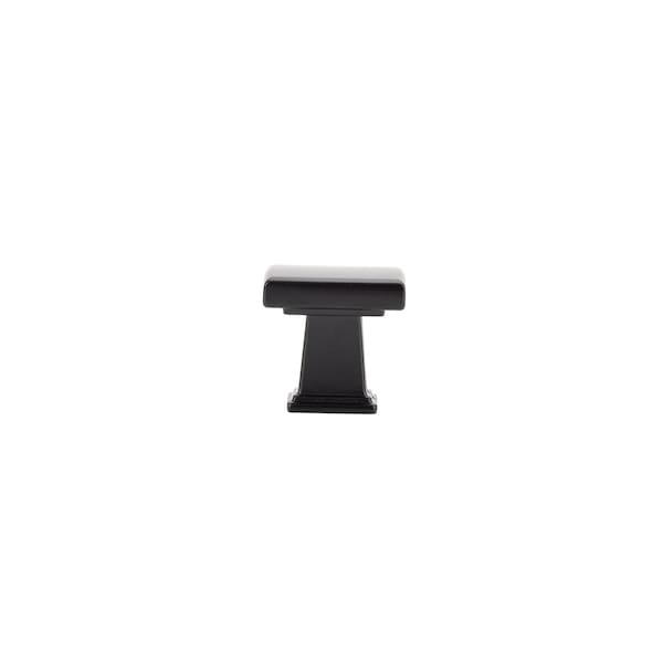 Richelieu 1 1/8-inch (28 mm) x 5/8-inch (16 mm) Matte Black Transitional Cabinet Knob - BP869528900
