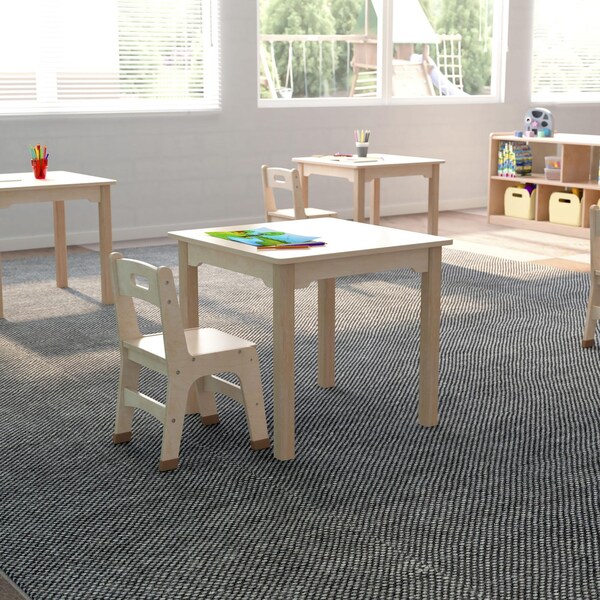 Flash Furniture 23.5 in W, 23.5 in L, 21.25 in H, Beechwood, Birch Plywood, Beech - MK-ME088009-GG