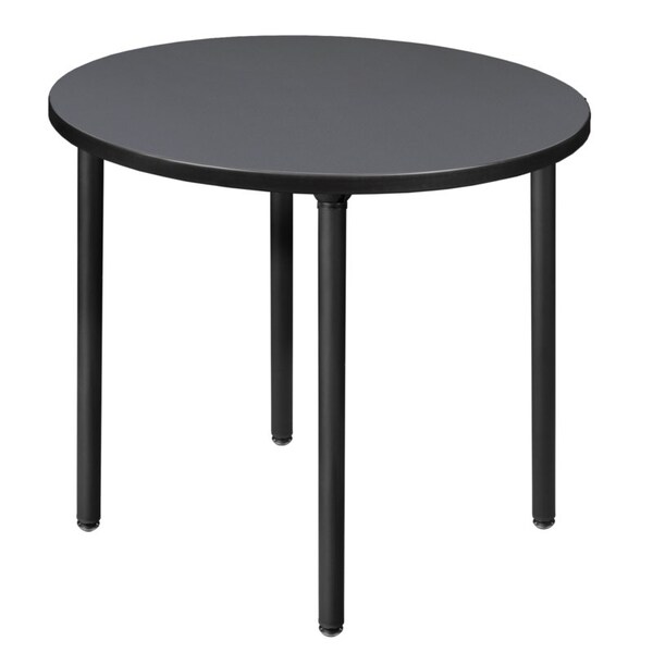 Regency Kee Folding Tables, 30 W, 30 L, 29 H, Wood, Metal Top, Grey - TBF30RNDGYBK