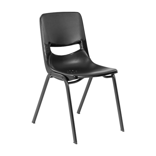 Flash Furniture HERCULES Student Desk w/Open Front Metal Book Box, Maple Desktop, Silver Frame and Blk Stack Chair - FD-DESK-GMP-SCH3BB-GG