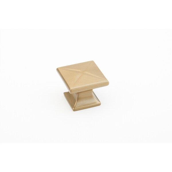 Schaub 1-3/8in Northport Square Cabinet Knob Brushed Bronze Finish - 215-BBZ