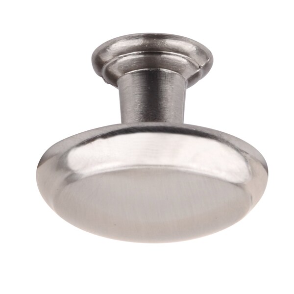 South Main Hardware 1-3/16 in. Satin Nickel Traditional Round Cabinet Knob 10PK - SH2711-SN-10