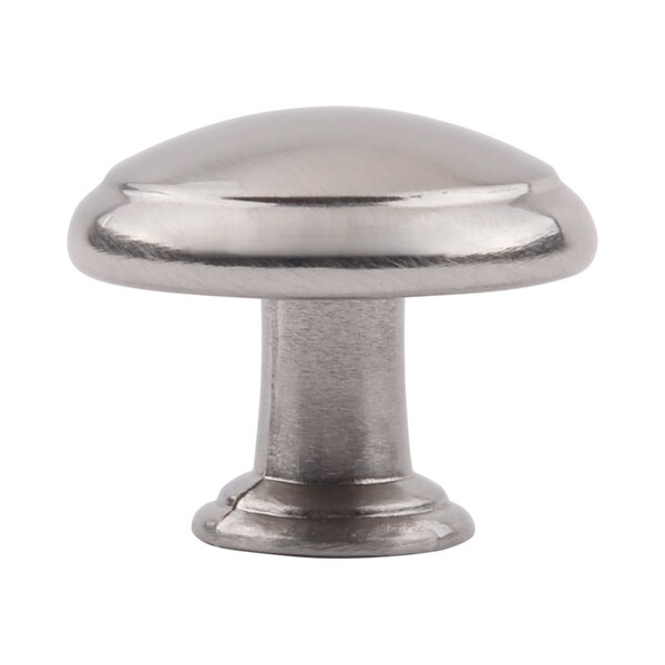 South Main Hardware 1-3/16 in. Satin Nickel Traditional Round Cabinet Knob 10PK - SH2711-SN-10