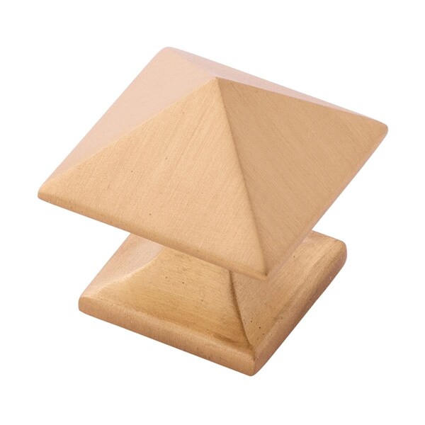 Belwith Products Belwith 1.25 in. Square Knob, Brushed Gold Brass - BWP3015 BGB