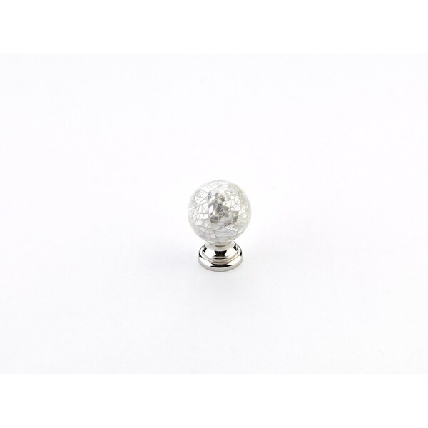 Schaub 1-1/4in Symphony Cabinet Knob Mother of Pearl Polished Nickel Finish - 857-MOP-PN
