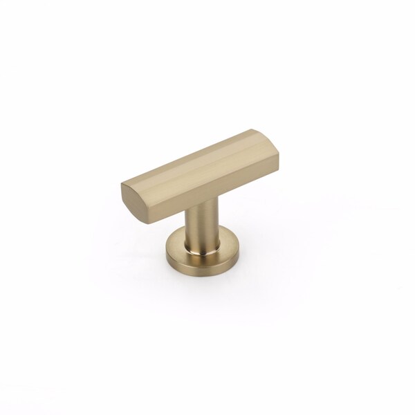 Schaub Heathrow 1-3/4in T Cabinet Knob Signature Satin Brass Finish - 552-SSB