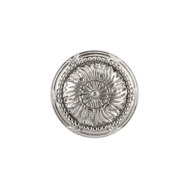 Richelieu 1 1/4 in (32 mm) Brushed Nickel Traditional Metal Cabinet Knob - BP82465195