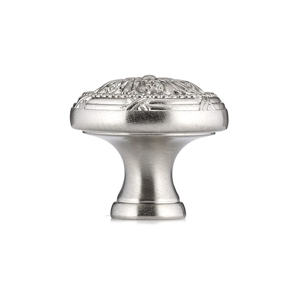 Richelieu 1 1/4 in (32 mm) Brushed Nickel Traditional Metal Cabinet Knob - BP82465195