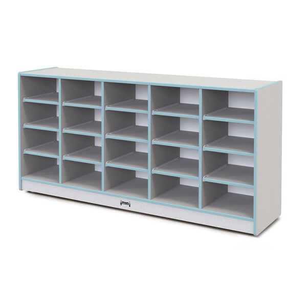 Jonti-Craft Rainbow Accents 20 Tub Mobile Storage, without Tubs, Coastal Blue - 4020JCWW131