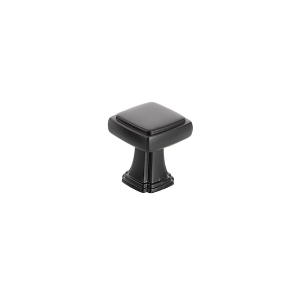 Richelieu 1 1/8-inch (28 mm) x 1 1/8-inch (28 mm) Matte Black Transitional Cabinet Knob - BP867528900