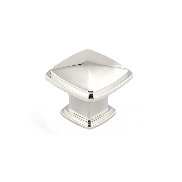 Richelieu 1 7/32 in (31 mm) x 1 7/32 in (31 mm) Polished Nickel Transitional Cabinet Knob - BP81091180