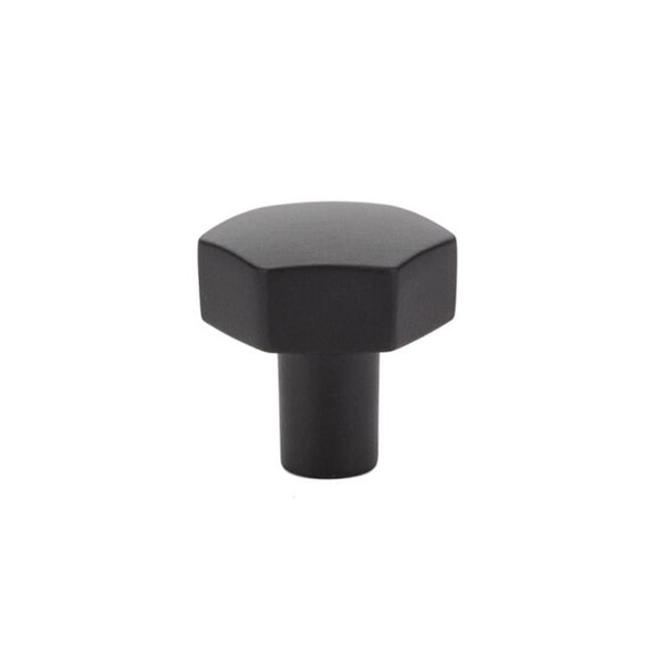 Patioplus 1.125 in. Mod Hex Cabinet Knob, Flat Black - PA2001660