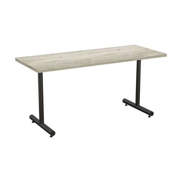 Special-T Table, Black Base, 24inWx60inLx29inH, Aged Driftwood - SCTKING2460BAD