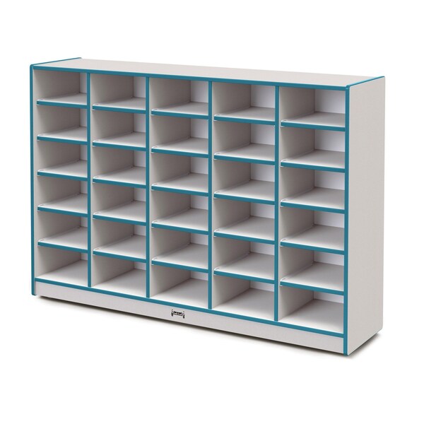 Jonti-Craft Rainbow Accents 30 Tub Mobile Storage, without Tubs, Teal - 4030JCWW005