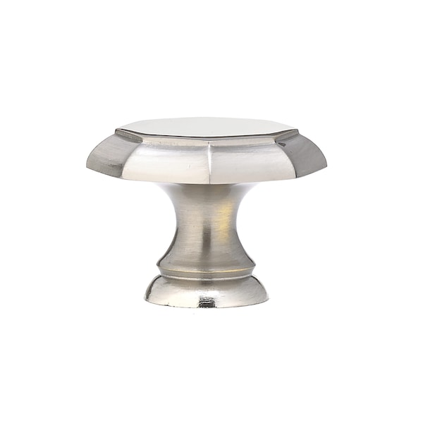Richelieu 1 3/16 in (30 mm) Brushed Nickel Transitional Brass Cabinet Knob - BP14630195