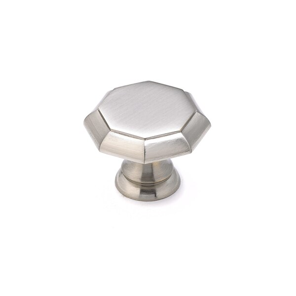 Richelieu 1 3/16 in (30 mm) Brushed Nickel Transitional Brass Cabinet Knob - BP14630195