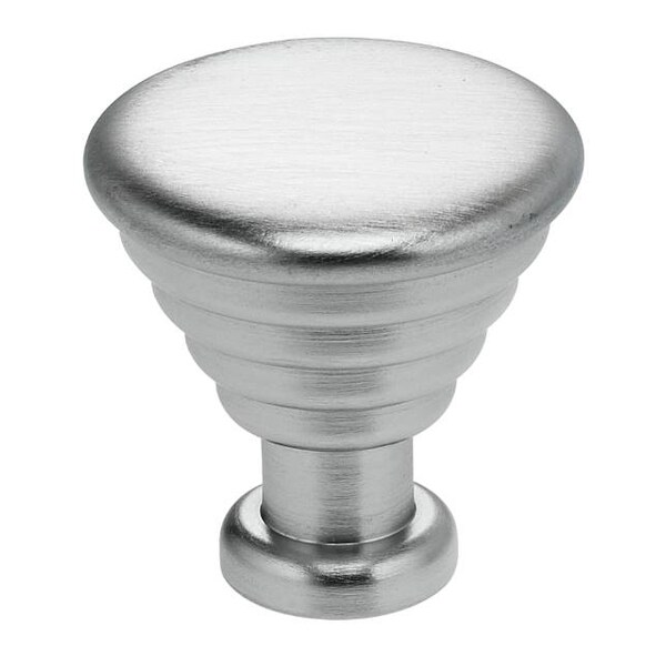 Omnia Stepped Cone Cabinet Knob Satin Chrome 1-3/16" - 9147/30.26D