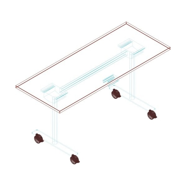 Groupe Lacasse Table, Rectangular, Mobile, 60inWx24inDx29inH, Tuscany - LAST1SMRCF246TW