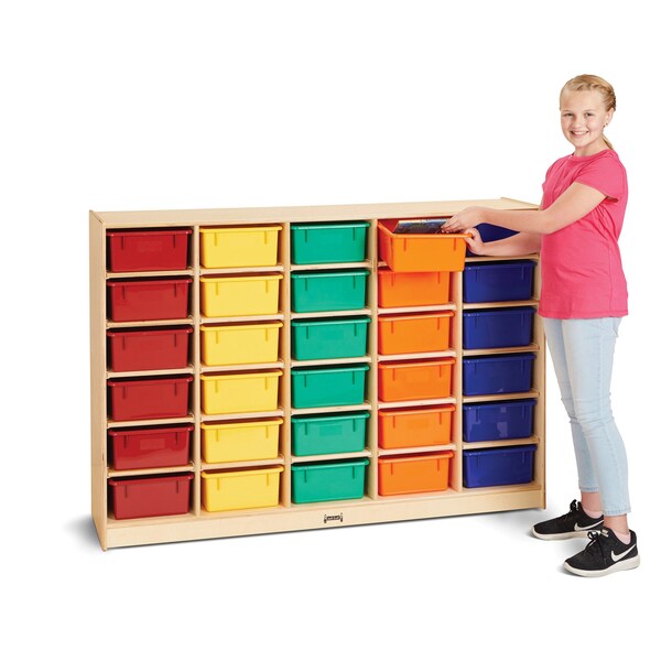 Jonti-Craft 30 Tub Mobile Storage, with Colored Tubs - 4031JC