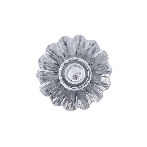 Richelieu 1 1/8 in (28 mm) Clear, Chrome Eclectic Brass, Acrylic Cabinet Knob - BP403514011