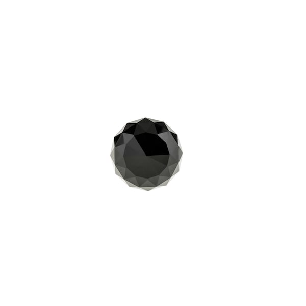 Richelieu 1 9/16 in (40 mm) Chrome, Black Contemporary Cabinet Knob - BP87374014090
