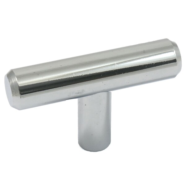 Laurey Steel T-Bar Knob, Polished Chrome, 2" - 87926