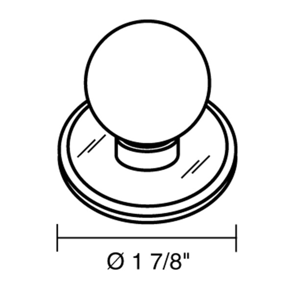 Richelieu 1 7/8 in (47 mm) Transparent/Clear, Mirror Effect Contemporary Acrylic Cabinet Knob - BP50311