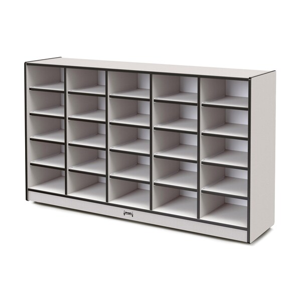 Jonti-Craft Rainbow Accents 25 Tub Mobile Storage, without Tubs, Black - 4025JCWW180
