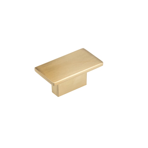 Richelieu 1 9/16 in (40 mm) x 7/8 in (22 mm) Champagne Bronze Contemporary Cabinet Knob - BP8102116CHBRZ