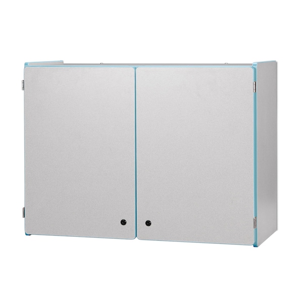 Jonti-Craft Rainbow Accents Lockable Wall Cabinet, Coastal Blue - 0945JC131