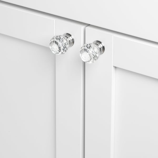 Gliderite Hardware 1-1/4 in. Crystal Cabinet Knob -, 5PK - 9003-CR-30-5