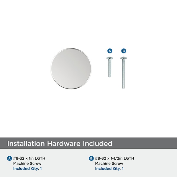Amerock Versa 1-3/8 in 35 mm Diameter Polished Chrome Cabinet Knob - BP3690426