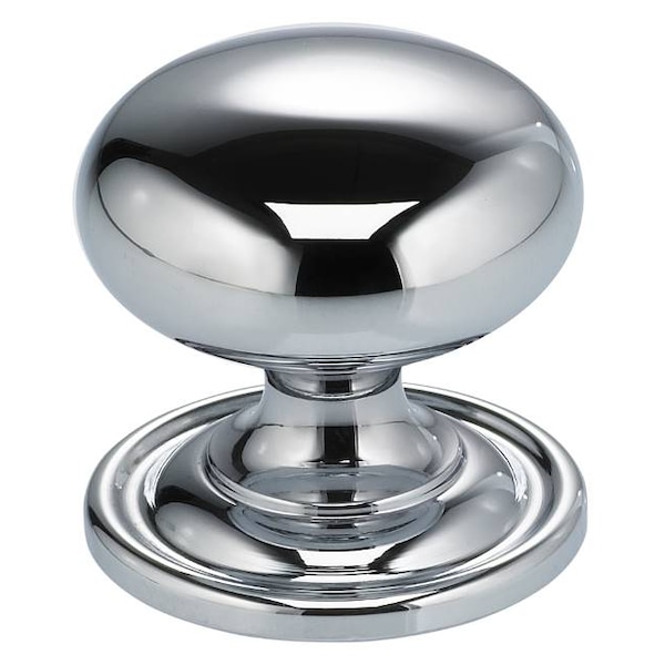 Omnia Round Cabinet Knob with Backplate Bright Chrome 1-3/16" - 9158/30.26