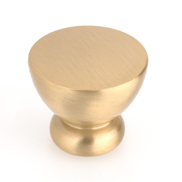 Richelieu 1 1/32 in (26 mm) Brushed Gold Contemporary Cabinet Knob - 798626165