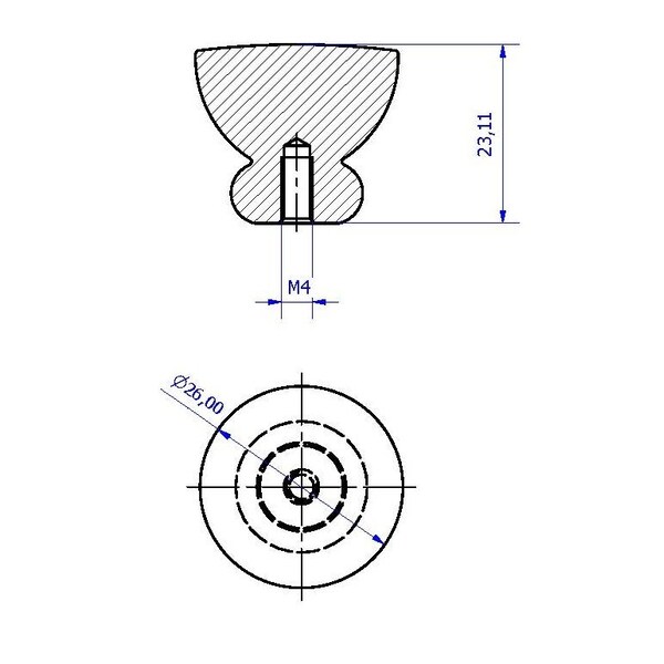 Richelieu 1 1/32 in (26 mm) Brushed Gold Contemporary Cabinet Knob - 798626165