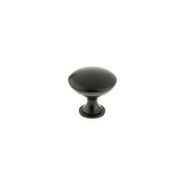 Richelieu 1 9/16 in (40 mm) Matte Black Contemporary Cabinet Knob - BP904140900