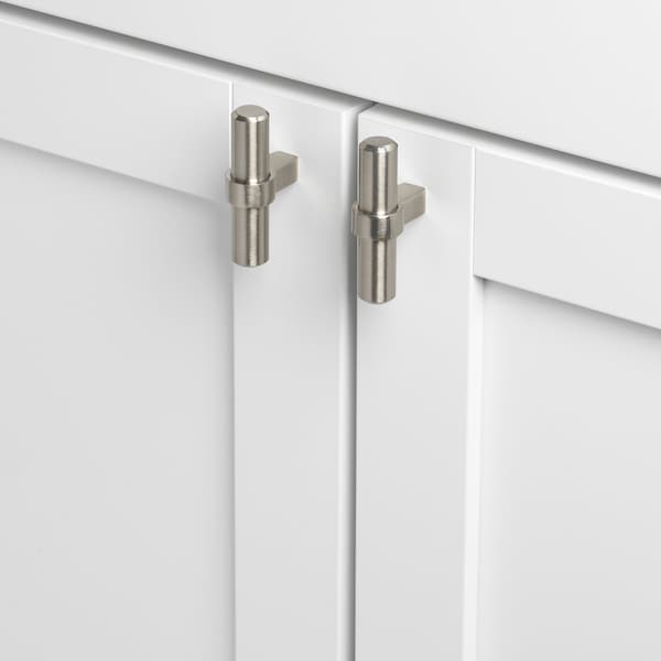 Gliderite Hardware 2-1/4 in. Satin Nickel Solid Steel Cabinet T-Knob - 4002-T-SS, 5PK - 4002-T-SS-5