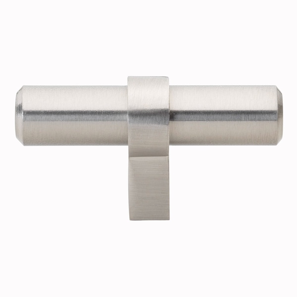 Gliderite Hardware 2-1/4 in. Satin Nickel Solid Steel Cabinet T-Knob - 4002-T-SS, 5PK - 4002-T-SS-5