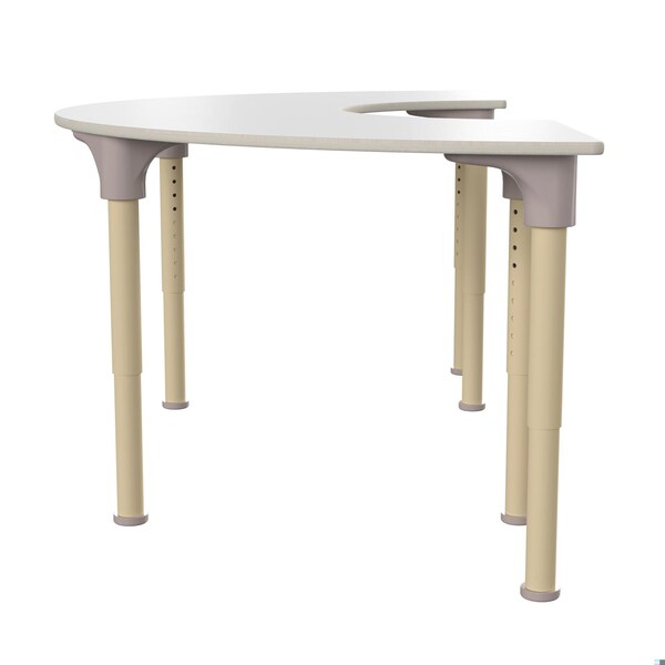 Flash Furniture 29.5 in W, 59 in L, 23 in H, Beechwood, Birch Plywood, Steel, Beech/White - MK-ME088020-GG