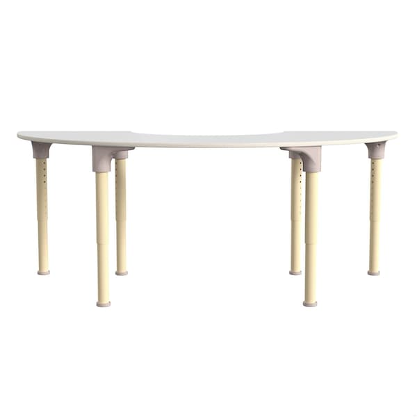 Flash Furniture 29.5 in W, 59 in L, 23 in H, Beechwood, Birch Plywood, Steel, Beech/White - MK-ME088020-GG