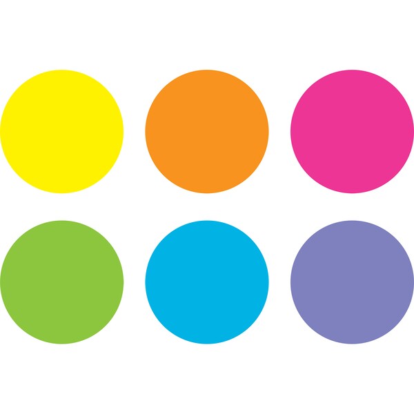 Teacher Created Resources Spot On Bright Circles Floor Markers, 7in. - 77534