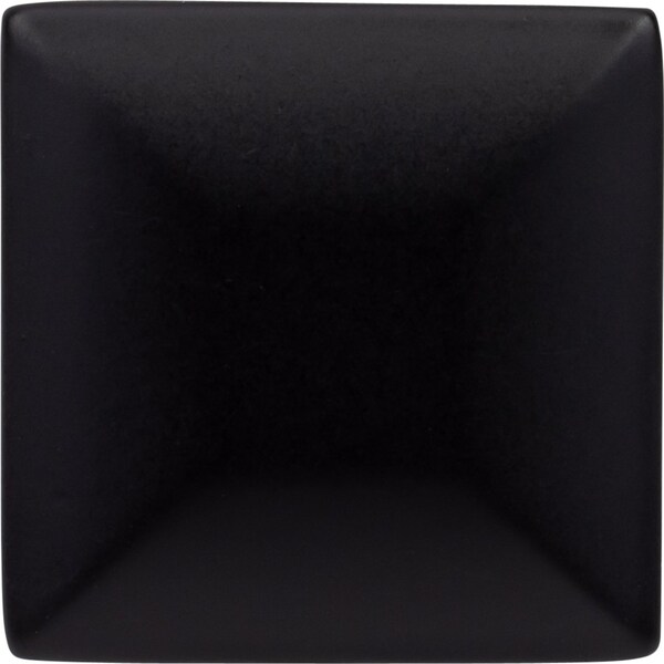 Designperfect 1-3/16 Overall Length Square Cabinet Knob, Matte/Flat Black, 25PK - DPA25S94KBLK