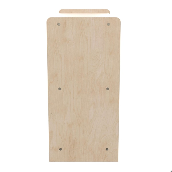 Flash Furniture Bright Beginnings Commercial Grade 3 Section Modular Wooden Classroom Open Storage Unit, Safe, Kid Friendly Design, Natural - MK-KE23933-GG