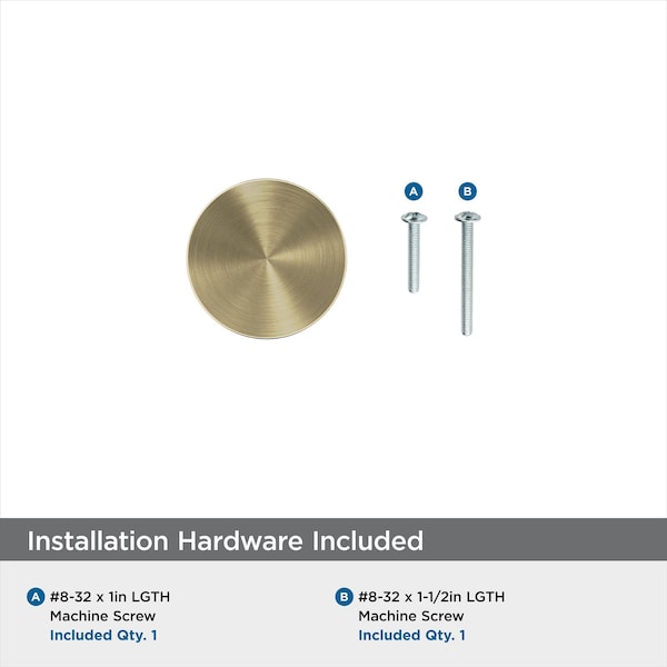 Amerock Radius 1-1/4 inch 32mm Diameter Golden Champagne Cabinet Knob - BP36864BBZ