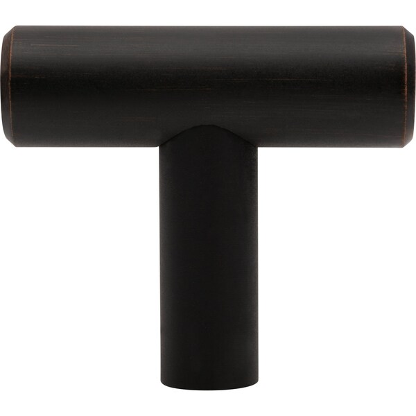 Designperfect 1-9/16 Overall Length Cabinet T-Knob, Brushed Oil Rubbed Bronze, 10PK - DPA10T14KORB
