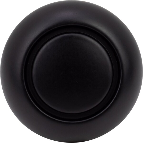 Designperfect 1-1/4 Diameter Round Cabinet Knob, Matte/Flat Black - DPA-R31KBLK
