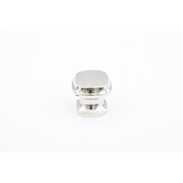 Schaub 1-3/8in Empire Square Cabinet Knob Polished Nickel Finish - 882-PN