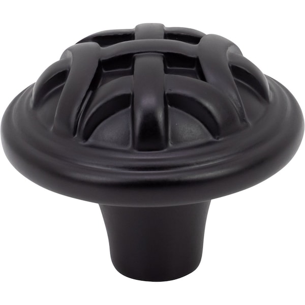 Designperfect 1-1/4 Diameter Round Cabinet Knob, Matte/Flat Black, 10PK - DPA10L68KBLK