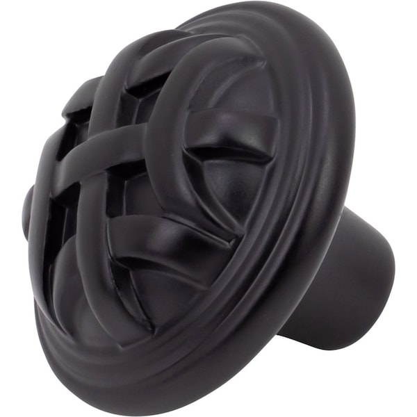 Designperfect 1-1/4 Diameter Round Cabinet Knob, Matte/Flat Black, 10PK - DPA10L68KBLK
