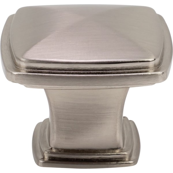Designperfect 1-3/16 Overall Length Square Cabinet Knob, Brushed Satin Nickel, 25PK - DPA25S77KSNB